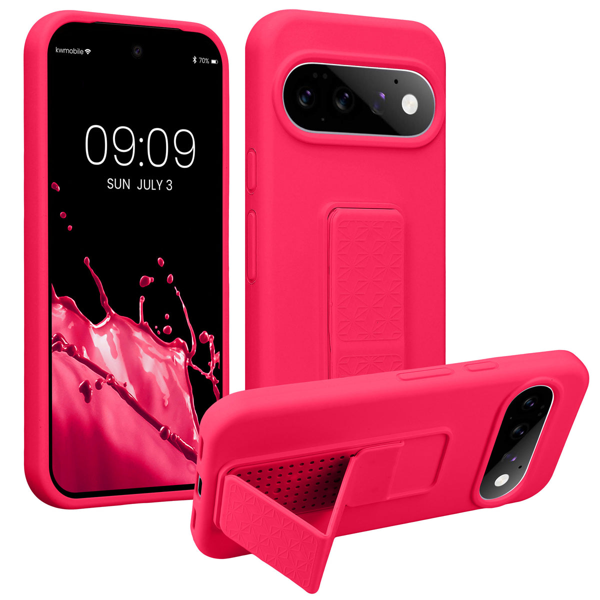 Google Pixel 11 Silikon Handyhülle mit Fingerhalter mit Ständer KWM0000218F009C