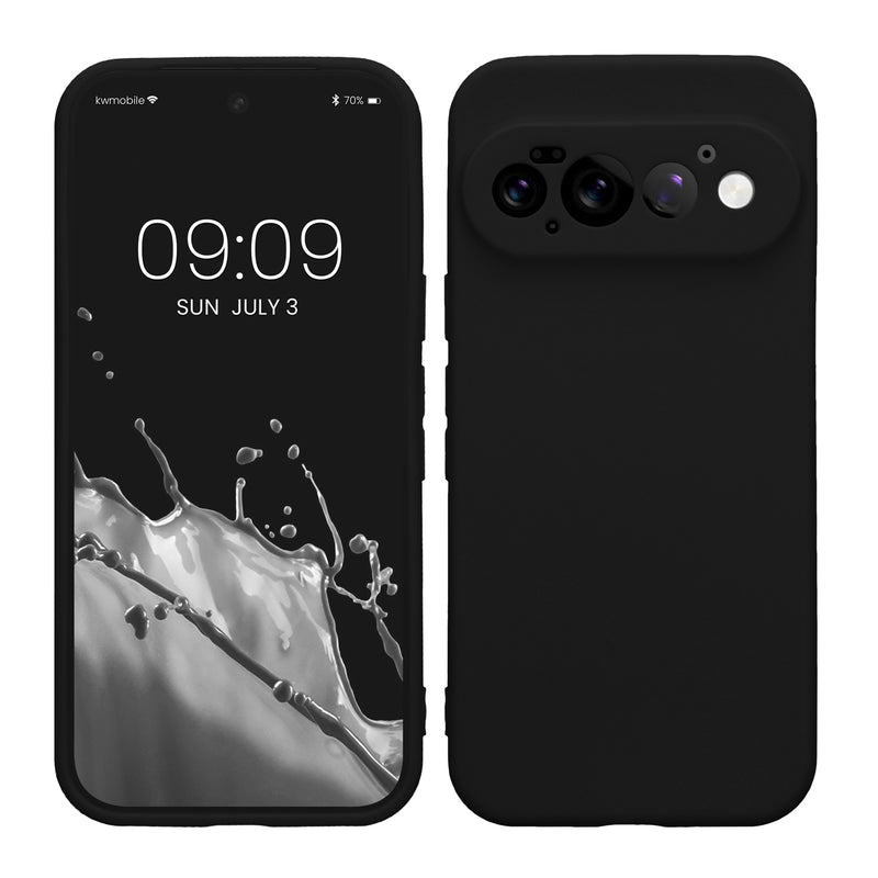kwmobile Handyhülle für Google Pixel 11 Pro Hülle - weiches Handy Silikon Case - Schutzhülle Cover - Schwarz matt Schwarz matt
