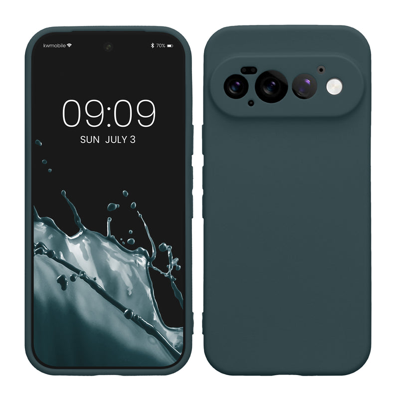 kwmobile Handyhülle für Google Pixel 11 Pro Hülle - weiches Handy Silikon Case - Schutzhülle Cover - Dunkler Schiefer Dunkler Schiefer  