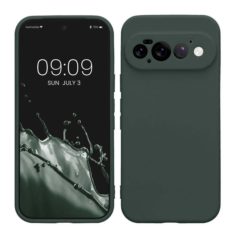 kwmobile Handyhülle für Google Pixel 11 Pro Hülle - weiches Handy Silikon Case - Schutzhülle Cover - Moosgrün Moosgrün  