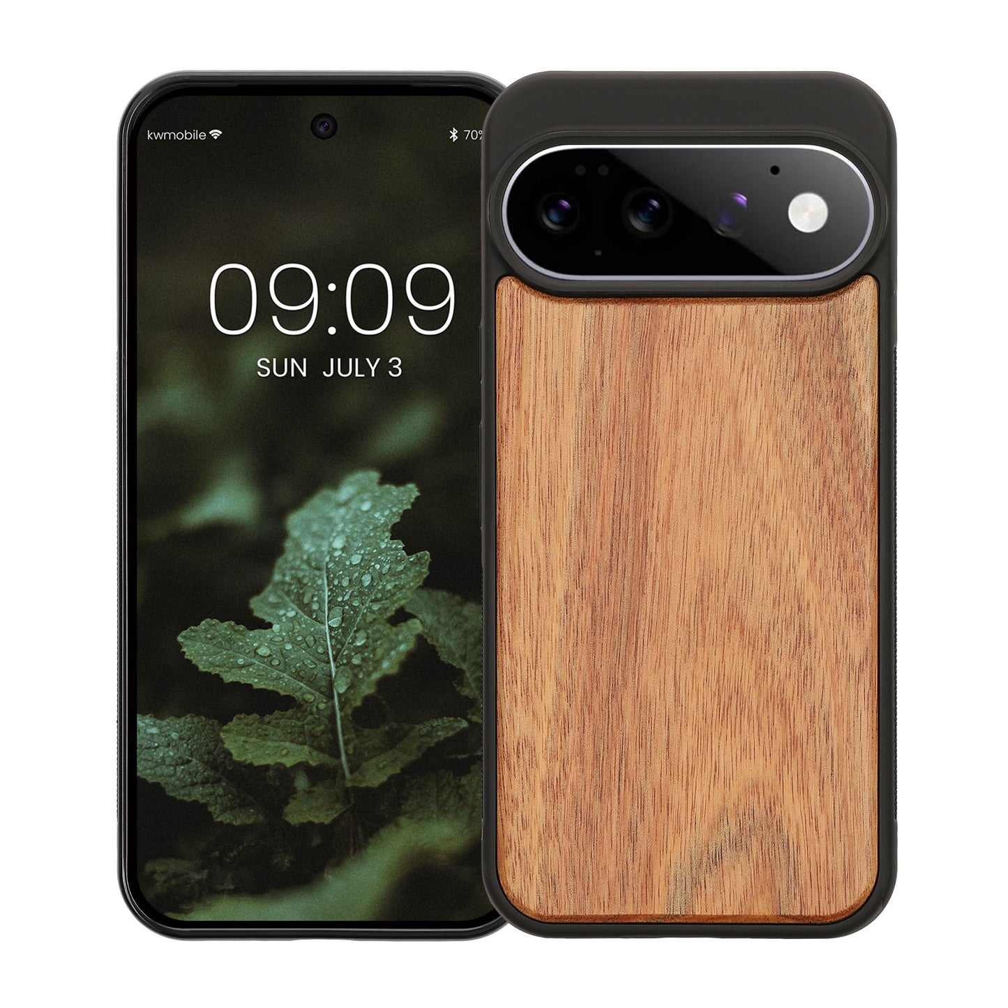 kwmobile Holzhülle Pixel 11 Pro Vintage Braun