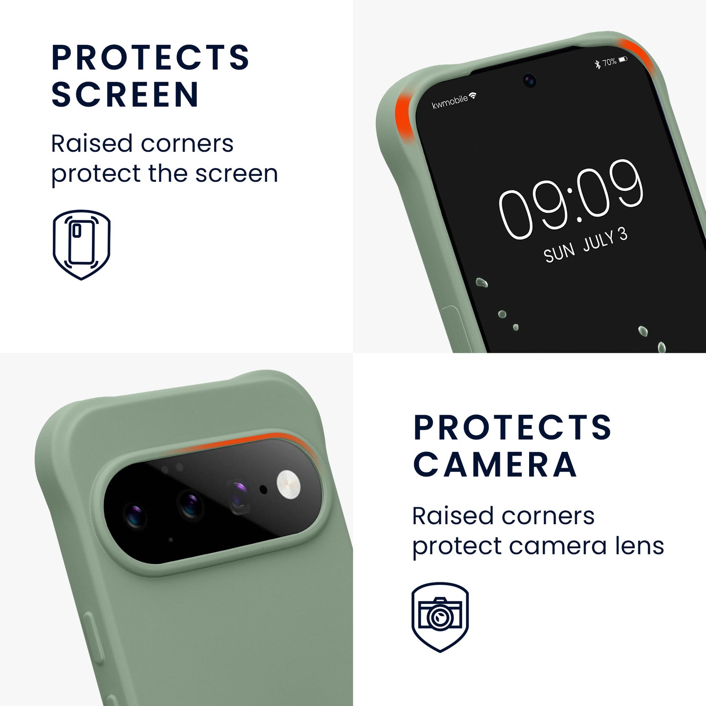kwmobile Necklace Case Pixel 11 Pro Graugrün