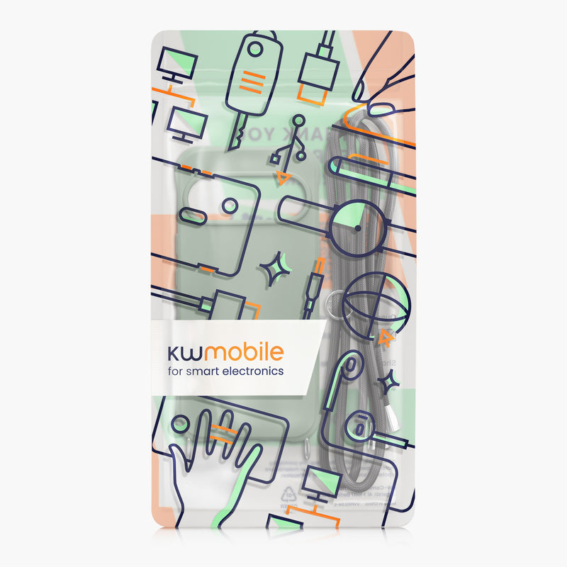 kwmobile Necklace Case Pixel 11 Pro Graugrün