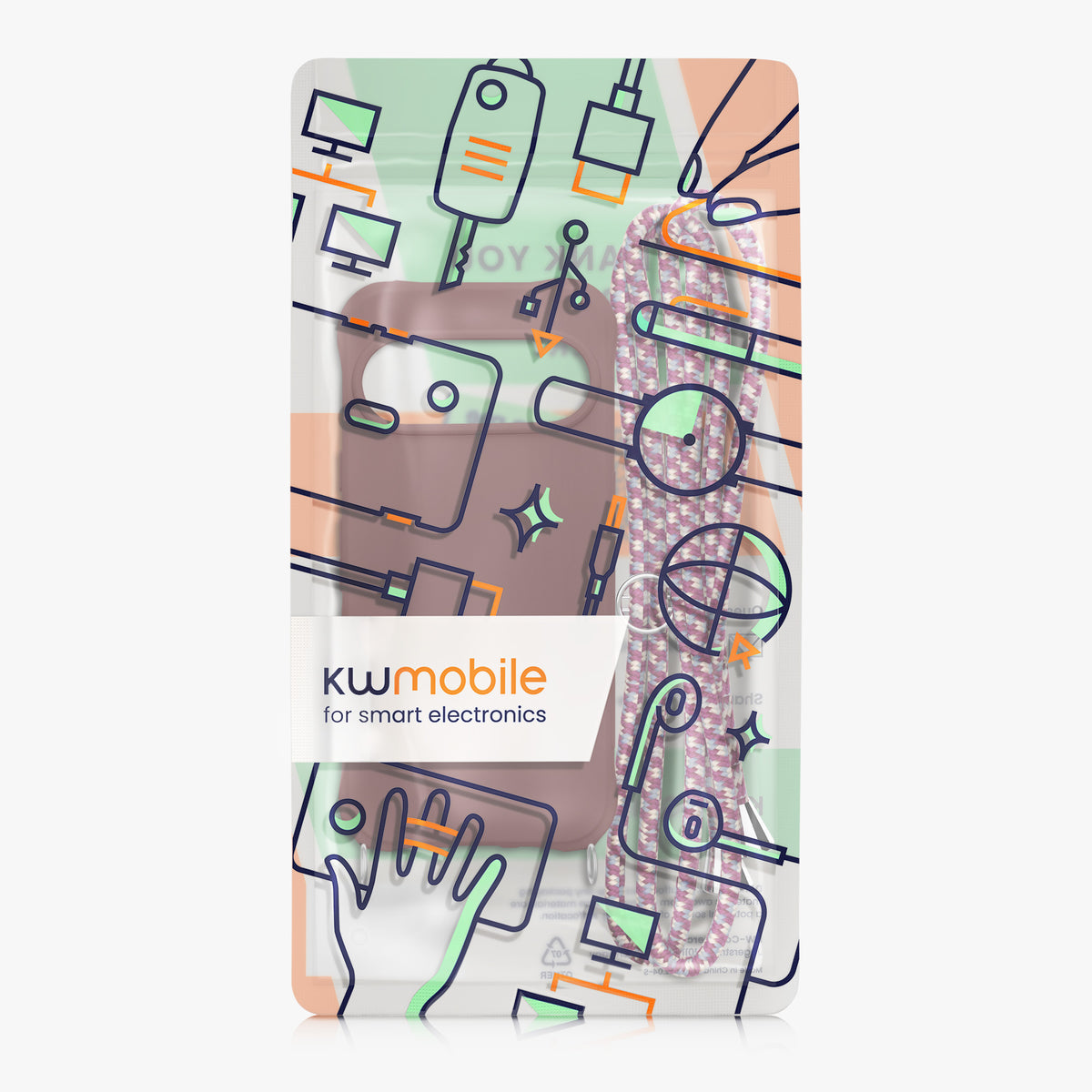 kwmobile Necklace Case Pixel 11 Pro Bordeaux Violett