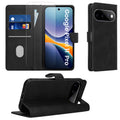 kwmobile Kunstleder Handyhülle kompatibel mit Google Pixel 11 Pro Hülle - Brieftaschen Schutzhülle aus PU-Leder mit Displayschutz und RFID-Schutz - Schwarz Schwarz