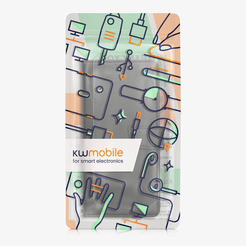 kwmobile Kunstleder Handyhülle kompatibel mit Google Pixel 11 Pro Hülle - Brieftaschen Schutzhülle aus PU-Leder mit Displayschutz und RFID-Schutz - Schwarz Schwarz