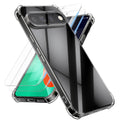 kwmobile Hülle kompatibel mit Google Pixel 11 Pro Case - Handyhülle mit 2x Glas Schutz Folie - TPU Cover Handyhülle in Transparent Transparent