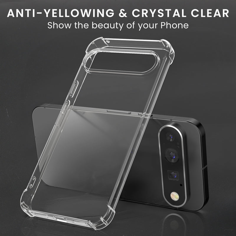 kwmobile Hülle kompatibel mit Google Pixel 11 Pro Case - Handyhülle mit 2x Glas Schutz Folie - TPU Cover Handyhülle in Transparent Transparent