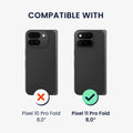 kwmobile Hülle kompatibel mit Google Pixel 11 Pro Fold Case - Faltbare Handyhülle mit Rahmen - Robustes Cover in Transparent Transparent