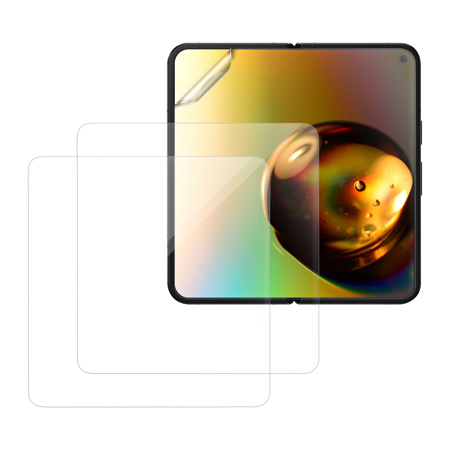 kwmobile 3x Displayschutzfolie kompatibel mit Google Pixel 11 Pro Fold Folie - klare Schutzfolien Set in transparent Transparent