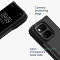 kwmobile Bumper Hülle kompatibel mit Google Pixel 11 Pro Fold - Kunststoff Schutzhülle mit TPU Silikon Bumper Schwarz Matt Transparent Schwarz