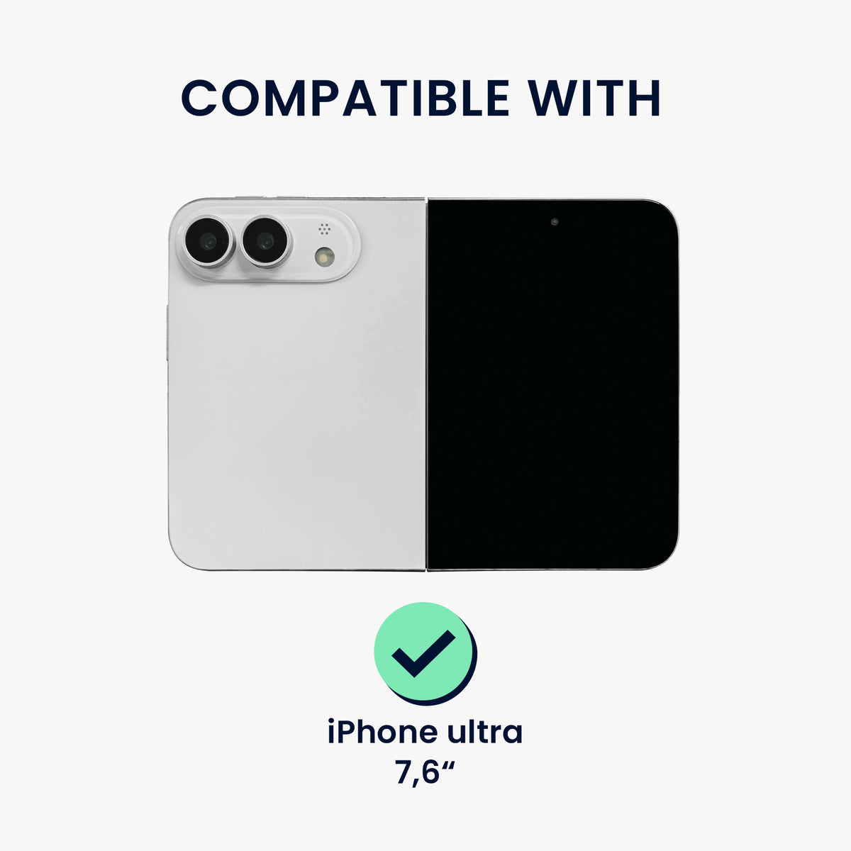 kwmobile Flip Hardcase kompatibel mit Apple iPhone Ultra - Hülle für Foldable Handy - Handyhülle in Schwarz Schwarz