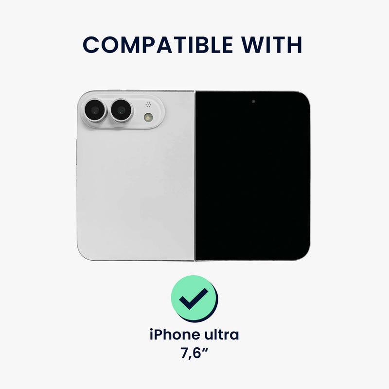 kwmobile Flip Hardcase kompatibel mit Apple iPhone Ultra - Hülle für Foldable Handy - Handyhülle in Schwarz Schwarz