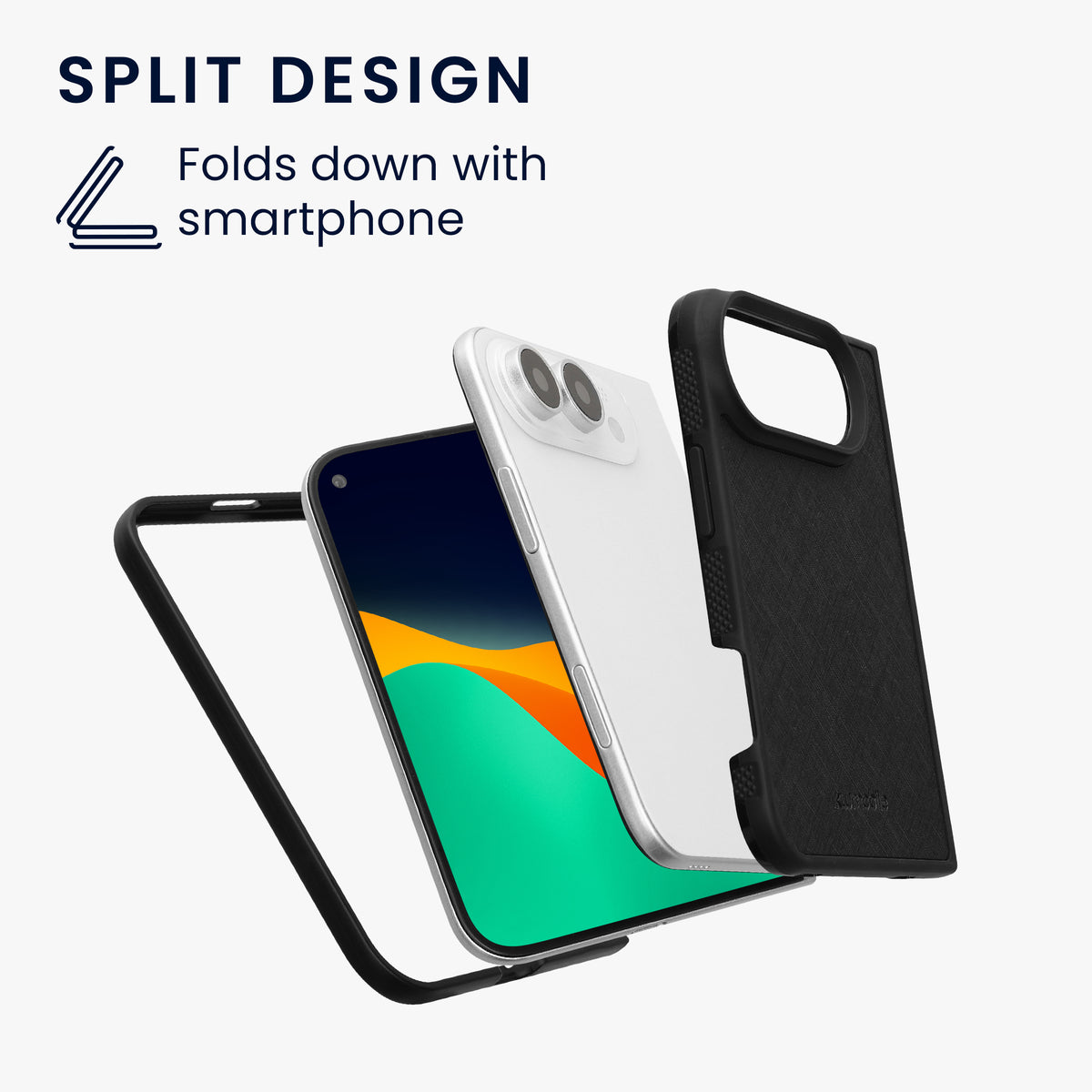 kwmobile Flip Hardcase kompatibel mit Apple iPhone Ultra - Hülle für Foldable Handy - Handyhülle in Schwarz Schwarz