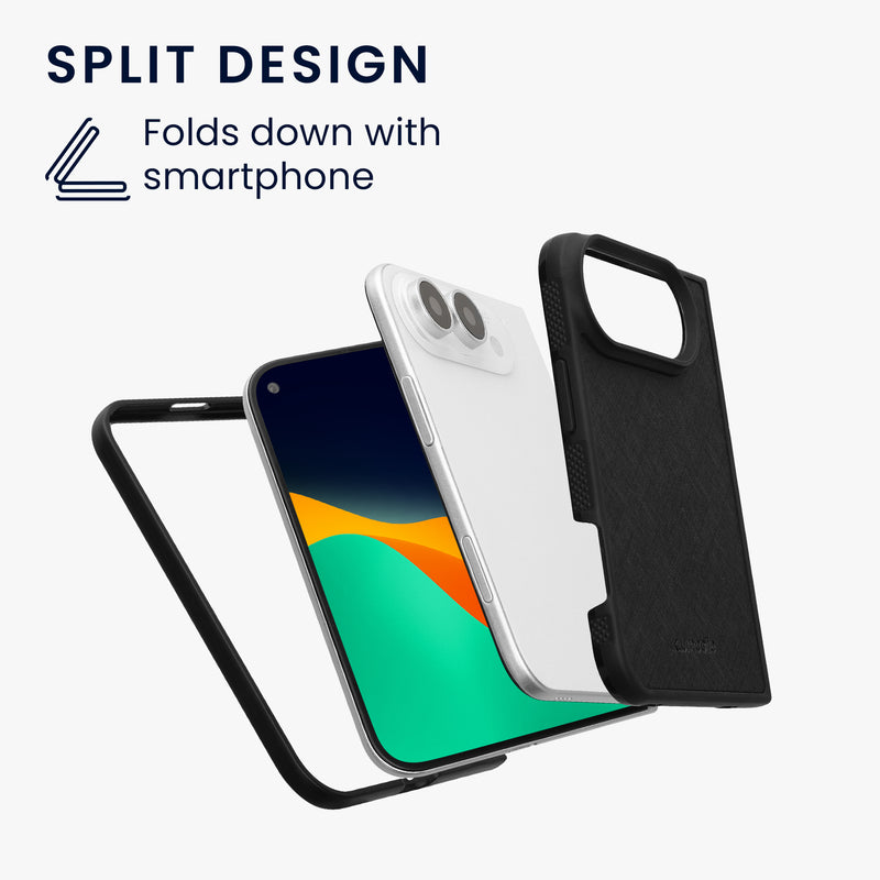 kwmobile Flip Hardcase kompatibel mit Apple iPhone Ultra - Hülle für Foldable Handy - Handyhülle in Schwarz Schwarz