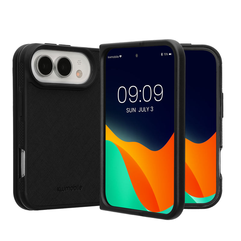 kwmobile Flip Hardcase kompatibel mit Apple iPhone Ultra - Hülle für Foldable Handy - Handyhülle in Schwarz Schwarz