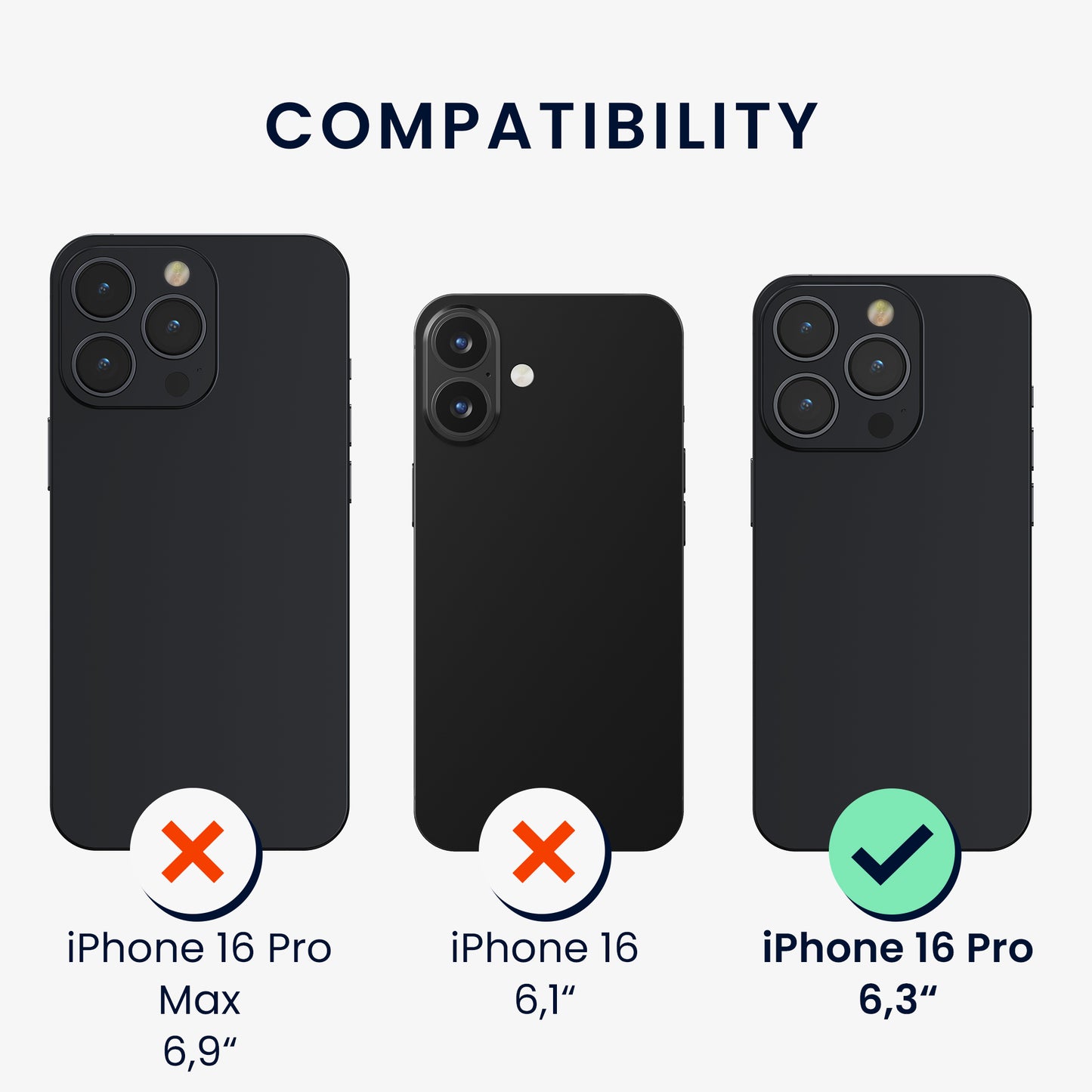 kwmobile Hülle kompatibel mit Apple iPhone 16 Pro - Handyhülle Silikon Case - Don't touch my Phone Weiß Schwarz Weiß  [dsg01]