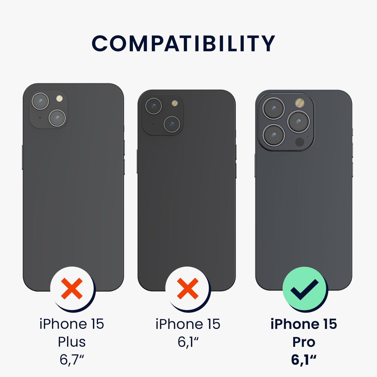 kwmobile Hülle kompatibel mit Apple iPhone 15 Pro - Handyhülle Silikon Case - Don't touch my Phone Weiß Schwarz Weiß
