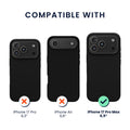 kwmobile Handyhülle mit 2x Displayschutzfolien kompatibel mit Apple iPhone 17 Pro Max Hülle - Screen Protector aus gehärtetem Glas - kabelloses Laden - Schwarz Schwarz