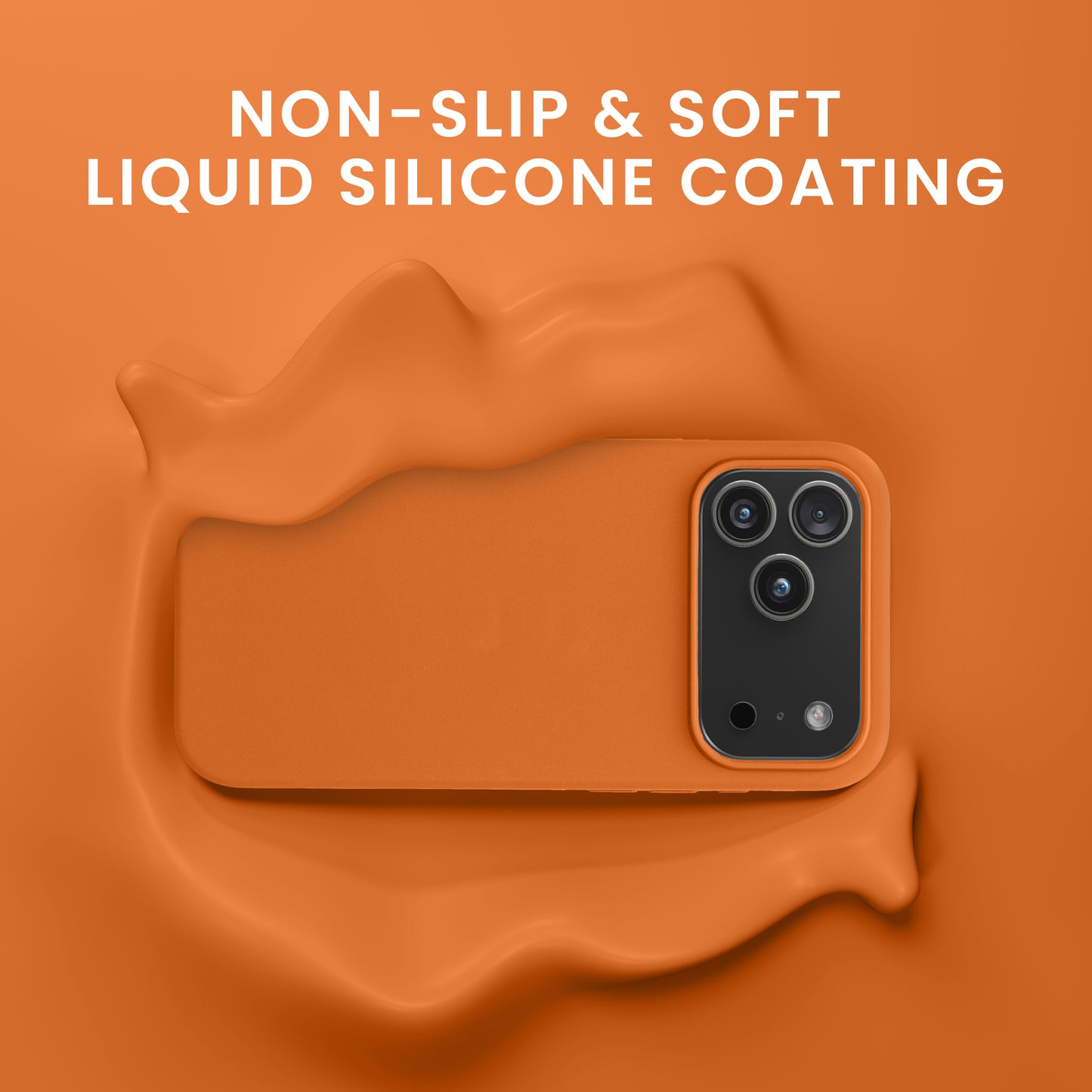 kwmobile Handyhülle mit 2x Displayschutzfolien kompatibel mit Apple iPhone 17 Pro Max Hülle - Screen Protector aus gehärtetem Glas - kabelloses Laden - Fruity Orange Fruity Orange