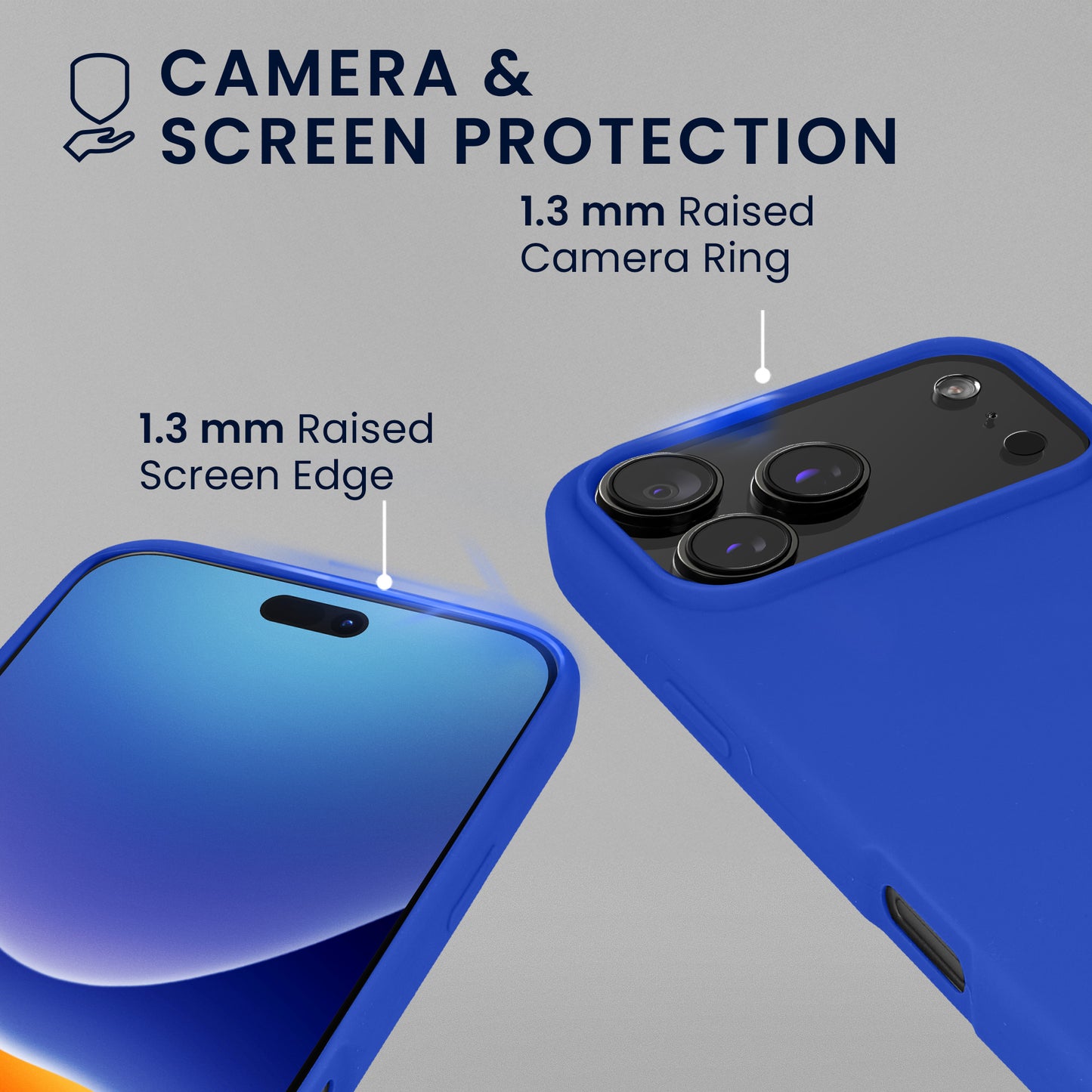 kwmobile Handyhülle mit 2x Displayschutzfolien kompatibel mit Apple iPhone 17 Pro Max Hülle - Screen Protector aus gehärtetem Glas - kabelloses Laden - Baltik Blau Baltik Blau