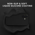 kwmobile Handyhülle mit 2x Displayschutzfolien kompatibel mit Apple iPhone 16 Hülle - Screen Protector aus gehärtetem Glas - kabelloses Laden - Schwarz Schwarz