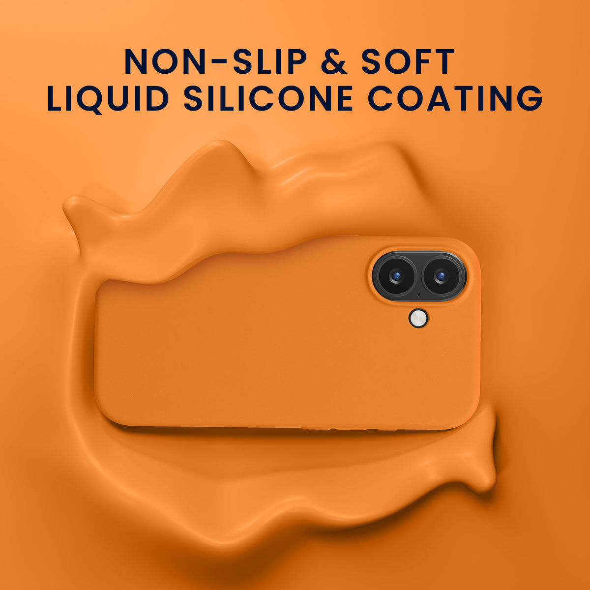 kwmobile Handyhülle mit 2x Displayschutzfolien kompatibel mit Apple iPhone 16 Hülle - Screen Protector aus gehärtetem Glas - kabelloses Laden - Fruity Orange Fruity Orange