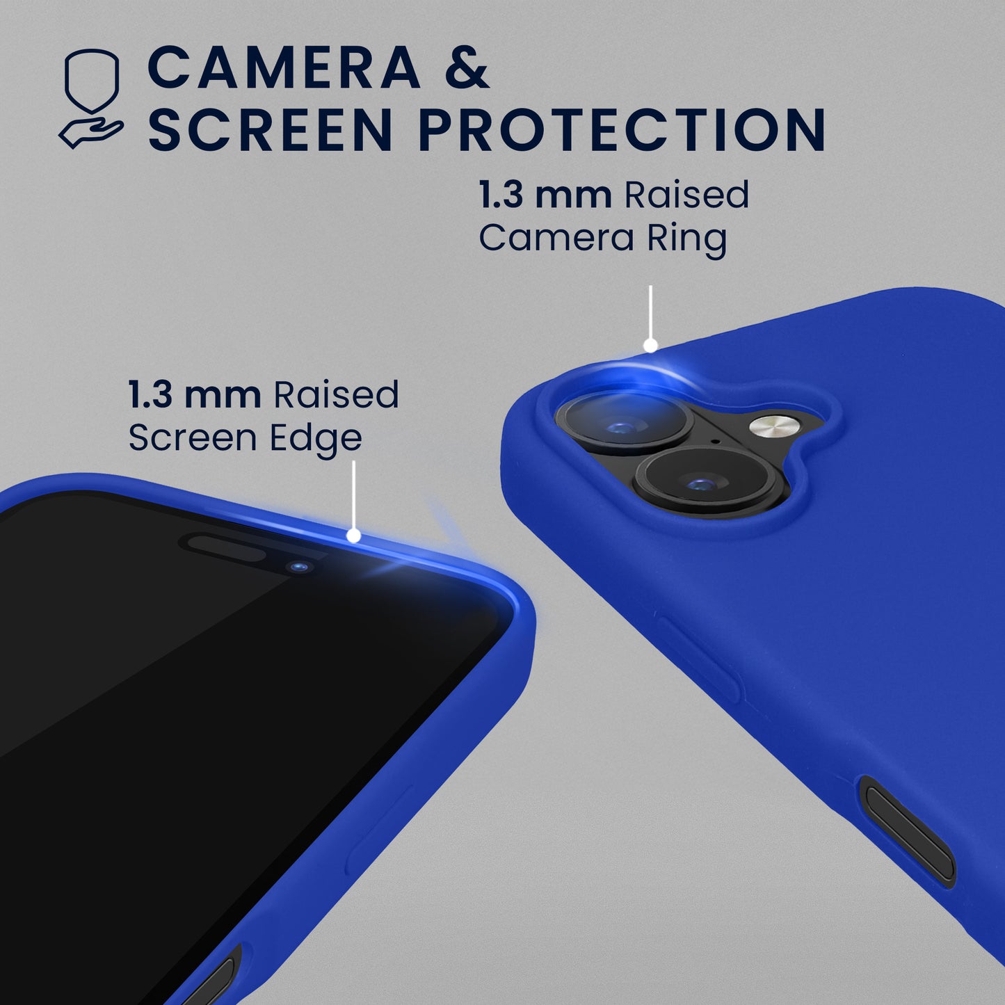 kwmobile Handyhülle mit 2x Displayschutzfolien kompatibel mit Apple iPhone 16 Hülle - Screen Protector aus gehärtetem Glas - kabelloses Laden - Baltik Blau Baltik Blau