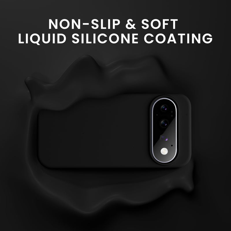 kwmobile Handyhülle mit 2x Displayschutzfolien kompatibel mit Google Pixel 11 Pro XL Hülle - Screen Protector aus gehärtetem Glas - kabelloses Laden - Schwarz Schwarz