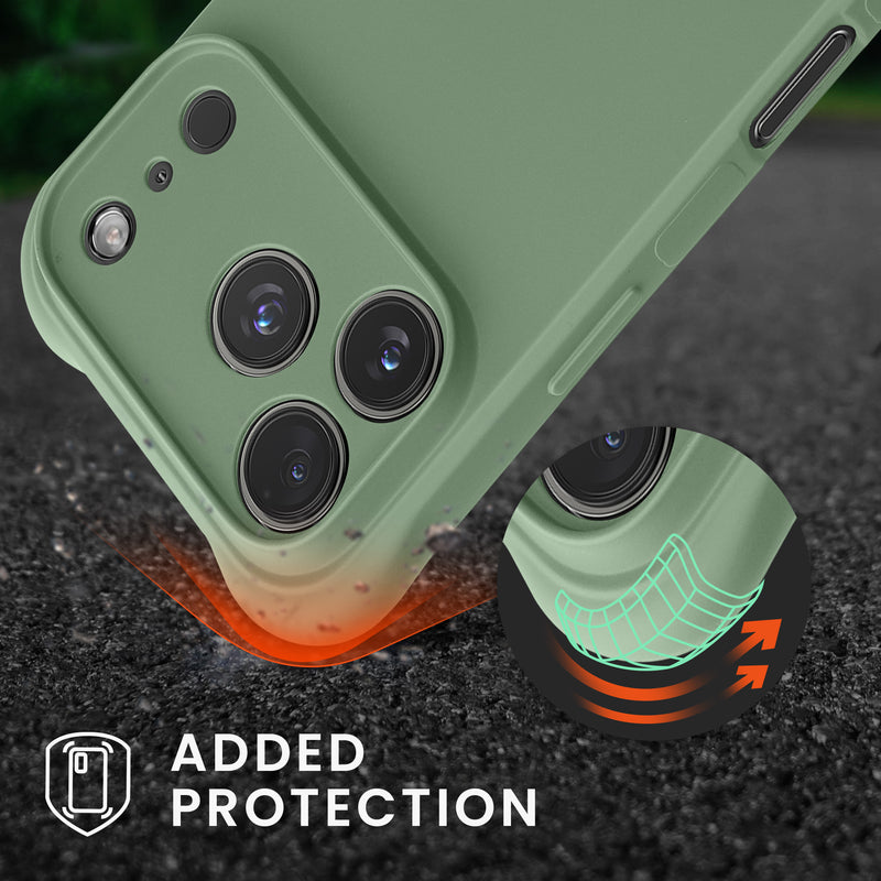 kwmobile Necklace Case kompatibel mit Apple iPhone 17 Pro Hülle - Cover mit Kordel zum Umhängen - Silikon Schutzhülle Graugrün Graugrün