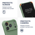 kwmobile Necklace Case kompatibel mit Apple iPhone 17 Pro Hülle - Cover mit Kordel zum Umhängen - Silikon Schutzhülle Graugrün Graugrün