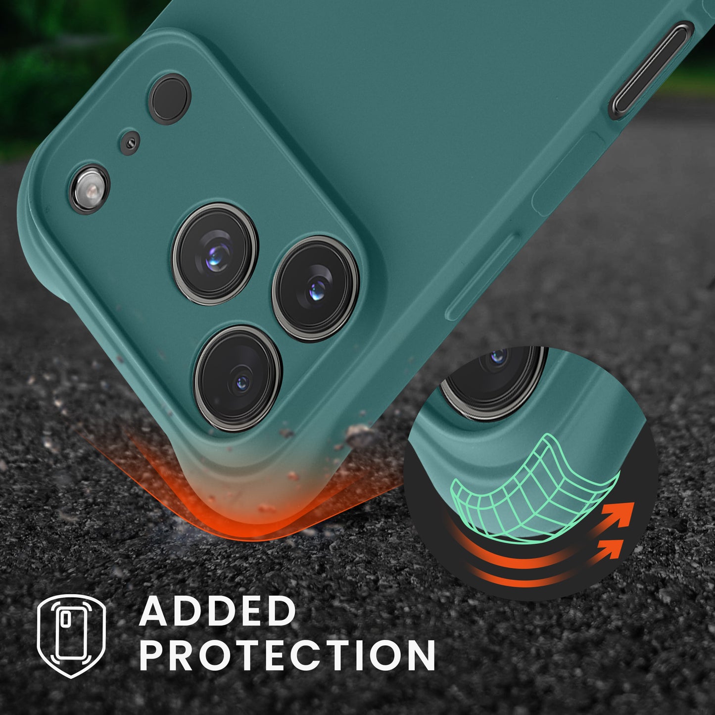 kwmobile Necklace Case kompatibel mit Apple iPhone 17 Pro Hülle - Cover mit Kordel zum Umhängen - Silikon Schutzhülle Petrol Petrol