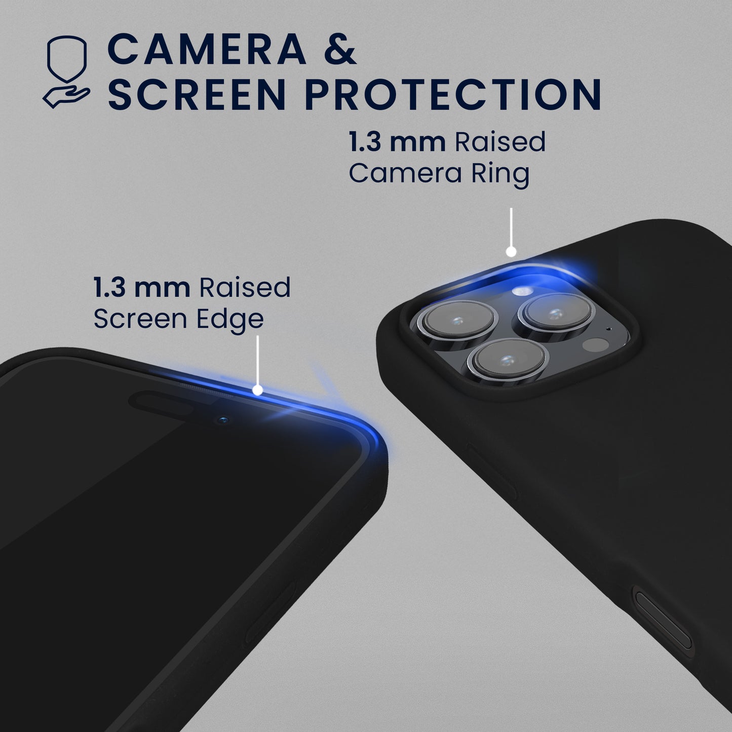 kwmobile Handyhülle mit 2x Displayschutzfolien kompatibel mit Apple iPhone 16 Pro Max Hülle - Screen Protector aus gehärtetem Glas - kabelloses Laden - Schwarz Schwarz