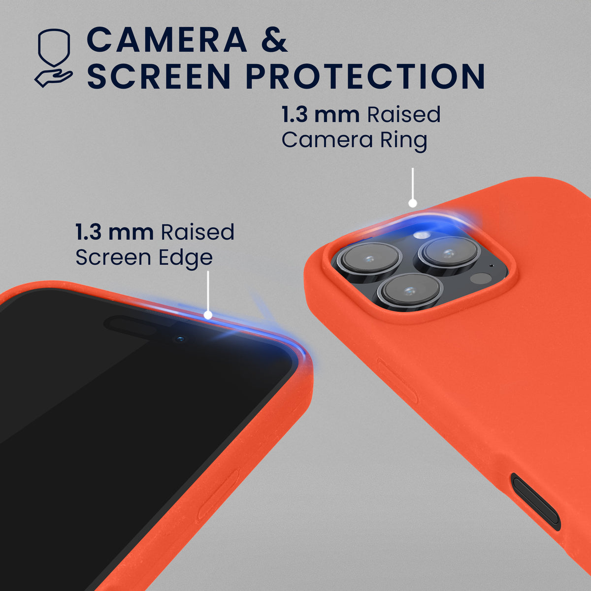 kwmobile Handyhülle mit 2x Displayschutzfolien kompatibel mit Apple iPhone 16 Pro Max Hülle - Screen Protector aus gehärtetem Glas - kabelloses Laden - Leuchtende Koralle Leuchtende Koralle