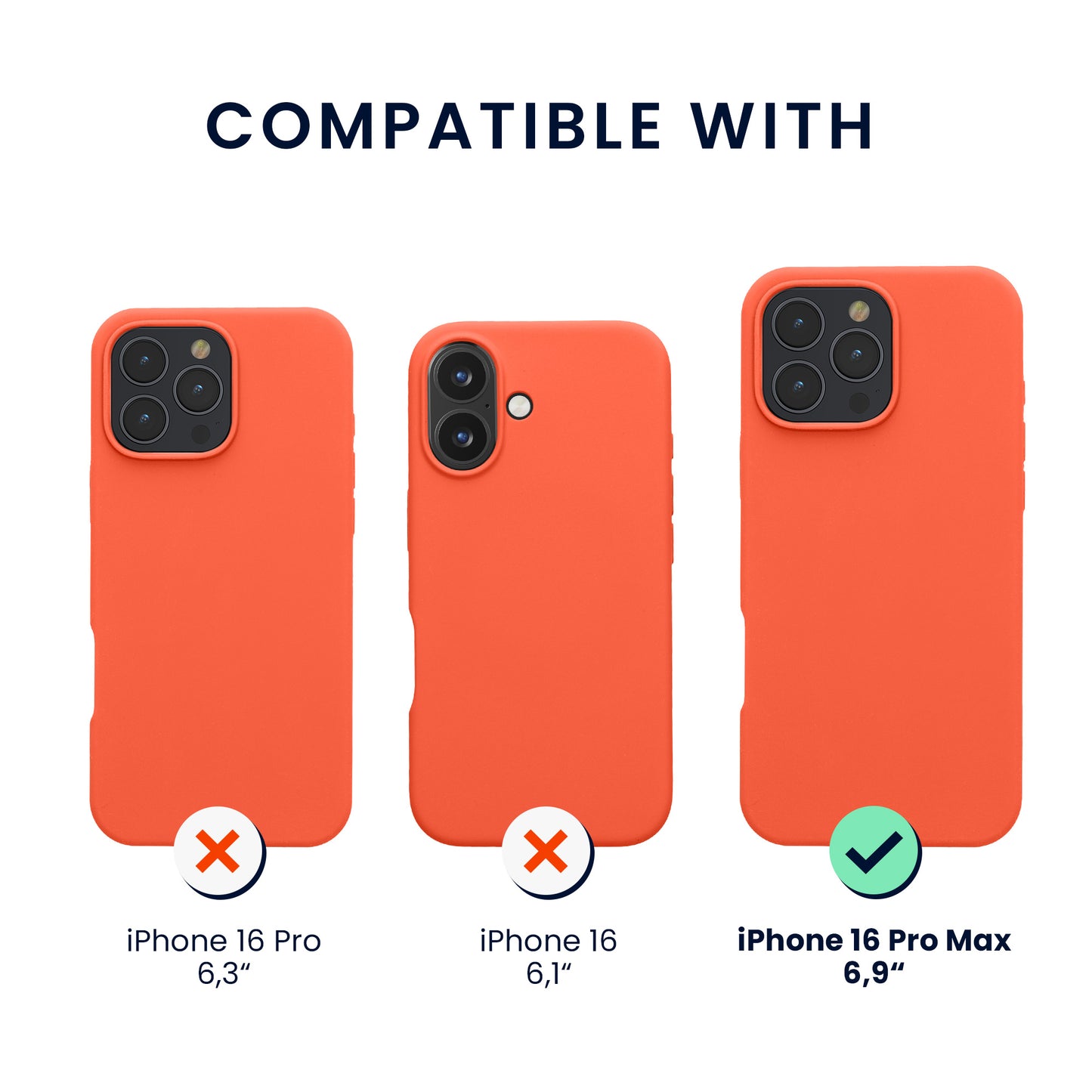 kwmobile Handyhülle mit 2x Displayschutzfolien kompatibel mit Apple iPhone 16 Pro Max Hülle - Screen Protector aus gehärtetem Glas - kabelloses Laden - Leuchtende Koralle Leuchtende Koralle