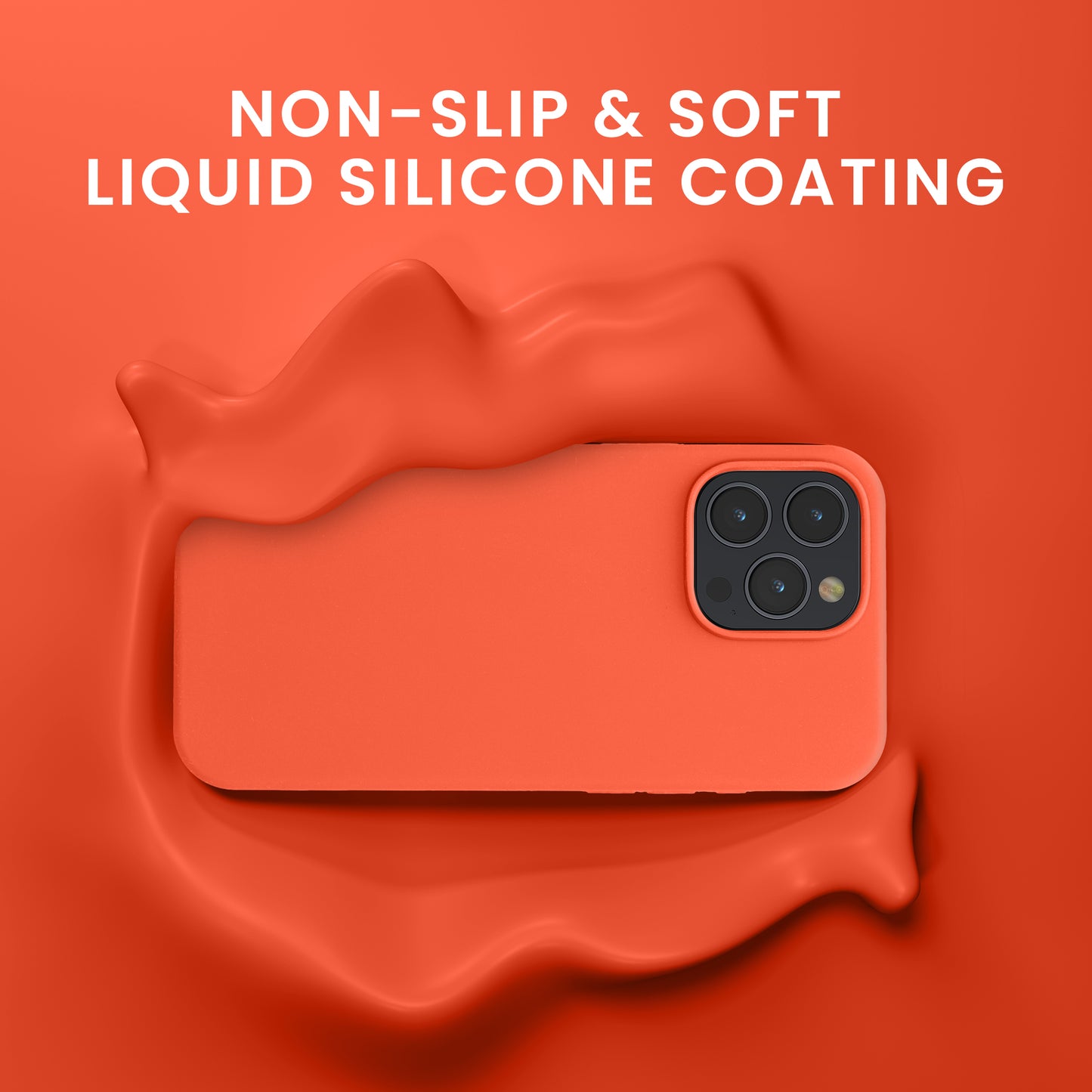 kwmobile Handyhülle mit 2x Displayschutzfolien kompatibel mit Apple iPhone 16 Pro Max Hülle - Screen Protector aus gehärtetem Glas - kabelloses Laden - Leuchtende Koralle Leuchtende Koralle