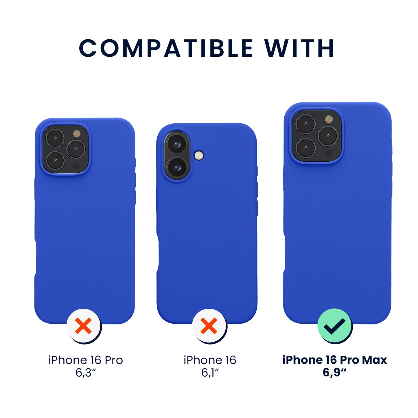 kwmobile Handyhülle mit 2x Displayschutzfolien kompatibel mit Apple iPhone 16 Pro Max Hülle - Screen Protector aus gehärtetem Glas - kabelloses Laden - Baltik Blau Baltik Blau