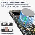 kwmobile kristallklares Hardcase kompatibel mit Google Pixel 11 Pro XL Hülle - kompatibel mit MagSafe - Acryl-Hülle mit TPU Case - Zauberhafte Blumen Gelb  [dsg01]