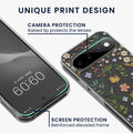 kwmobile kristallklares Hardcase kompatibel mit Google Pixel 11 Pro XL Hülle - kompatibel mit MagSafe - Acryl-Hülle mit TPU Case - Zauberhafte Blumen Gelb  [dsg01]