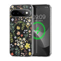 kwmobile kristallklares Hardcase kompatibel mit Google Pixel 11 Pro Hülle - kompatibel mit MagSafe - Acryl-Hülle mit TPU Case - Zauberhafte Blumen Gelb  [dsg01]