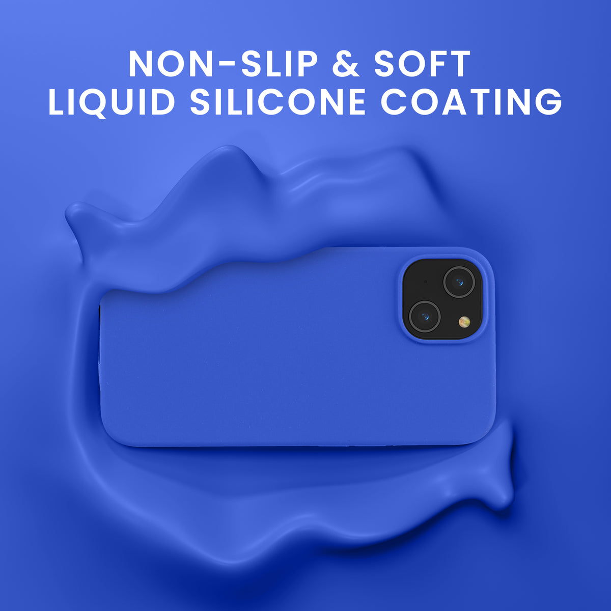 kwmobile Handyhülle mit 2x Displayschutzfolien kompatibel mit Apple iPhone 14 Hülle - Screen Protector aus gehärtetem Glas - kabelloses Laden - Baltik Blau Baltik Blau