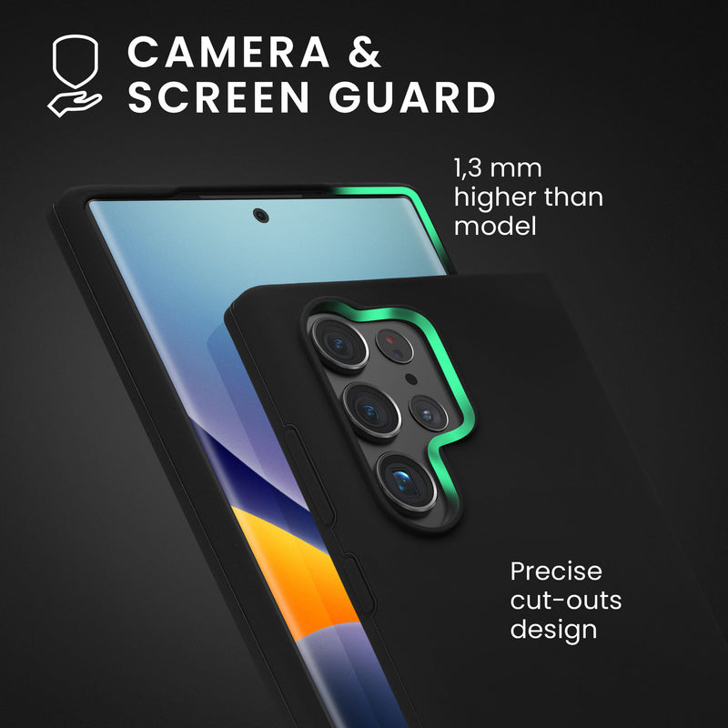 kwmobile Case Compatible with Samsung Galaxy S24 Ultra Case - Silicone Phone Case - Mobile Phone Cover for Samsung S24 Ultra Soft Surface - Wireless Charging for Galaxy S24 Ultra Case