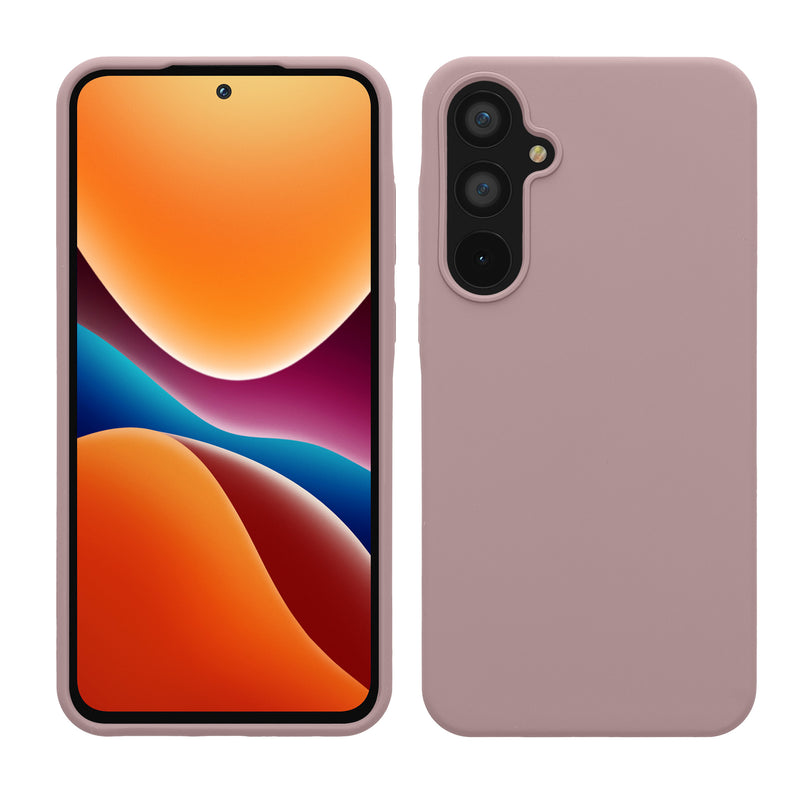 kwmobile Handyhülle für Samsung Galaxy A55 5G Hülle - Case Silikon - Kabelloses Laden - Schutzhülle Cover in Nude Lilac Nude Lilac  