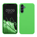 kwmobile Handyhülle für Samsung Galaxy A15 5G Hülle - Case Silikon - Kabelloses Laden - Schutzhülle Cover in Limettengrün Limettengrün  