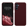 kwmobile Handyhülle für Samsung Galaxy A15 5G Hülle - Case Silikon - Kabelloses Laden - Schutzhülle Cover in Bordeaux Violett Bordeaux Violett  