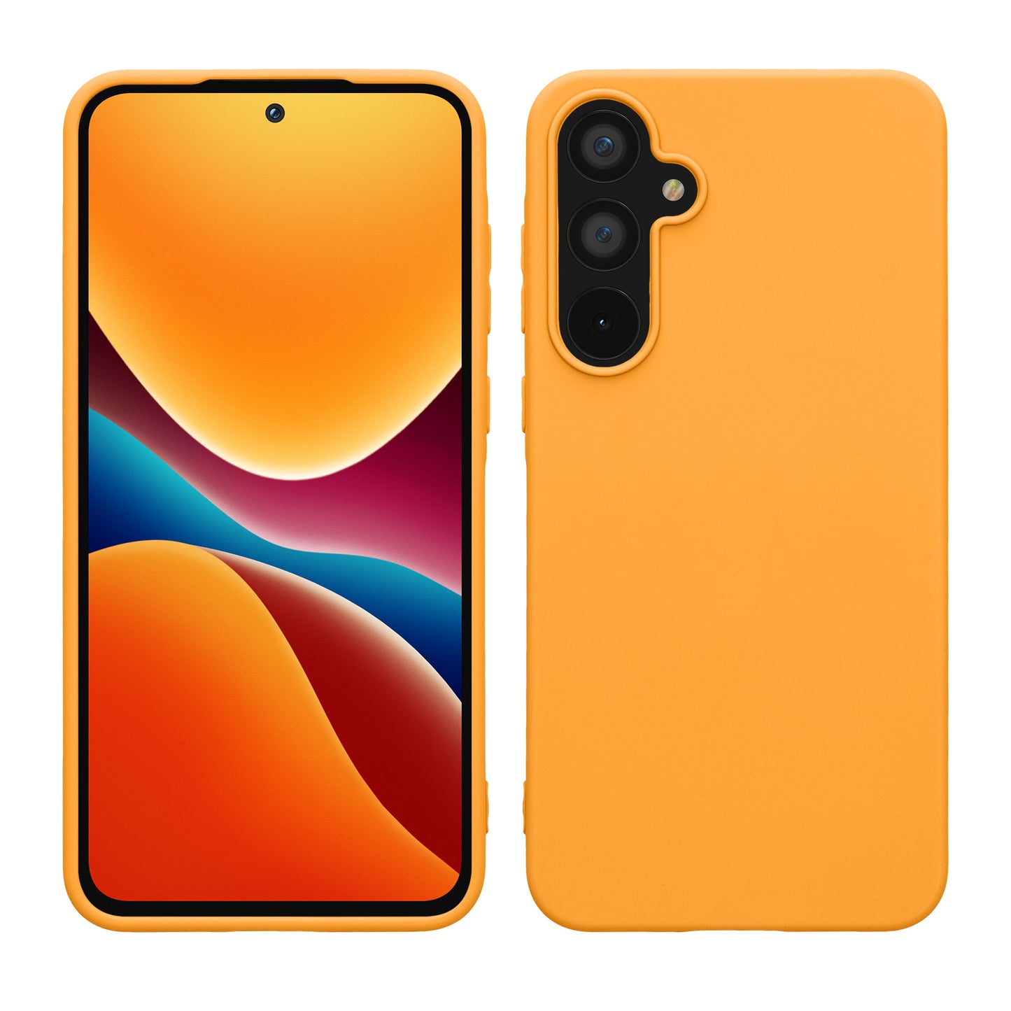 kwmobile Handyhülle für Samsung Galaxy A55 5G Hülle - TPU Case - Kabelloses Laden - Schutzhülle Cover in Fruity Orange Fruity Orange  