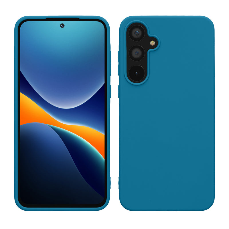 kwmobile Handyhülle für Samsung Galaxy A55 5G Hülle - TPU Case - Kabelloses Laden - Schutzhülle Cover in Karibikblau Karibikblau  