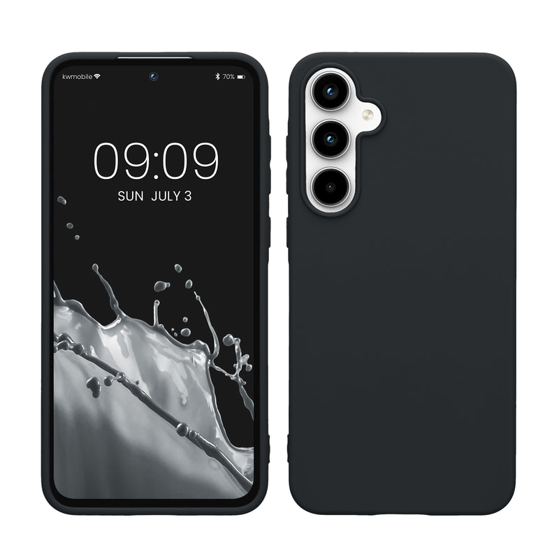 kwmobile Handyhülle für Samsung Galaxy A55 5G Hülle - TPU Case - Kabelloses Laden - Schutzhülle Cover in Heidelbeerblau Heidelbeerblau  