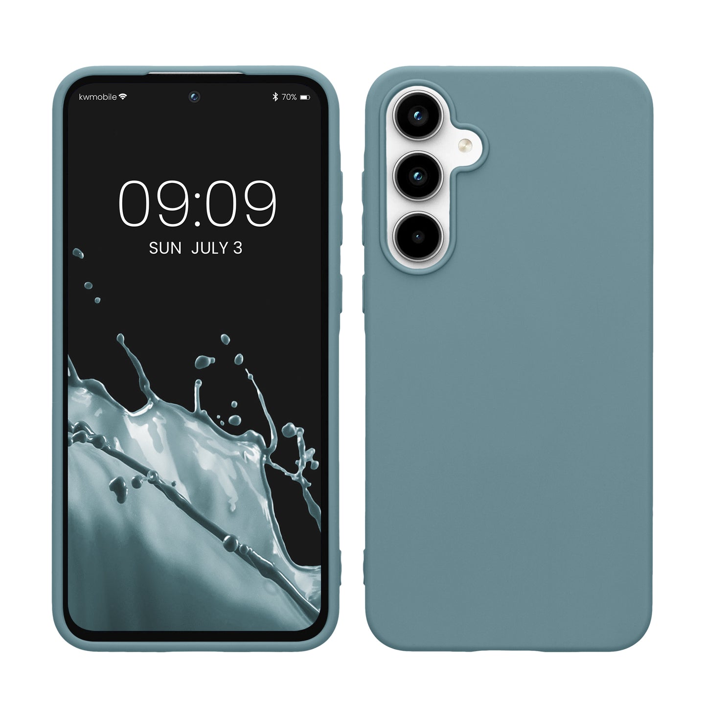 kwmobile Handyhülle für Samsung Galaxy A55 5G Hülle - TPU Case - Kabelloses Laden - Schutzhülle Cover in Antique Stone Antique Stone  
