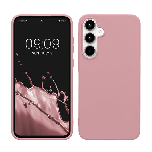 kwmobile Handyhülle für Samsung Galaxy A55 5G Hülle - TPU Case - Kabelloses Laden - Schutzhülle Cover in Altrosa Altrosa  